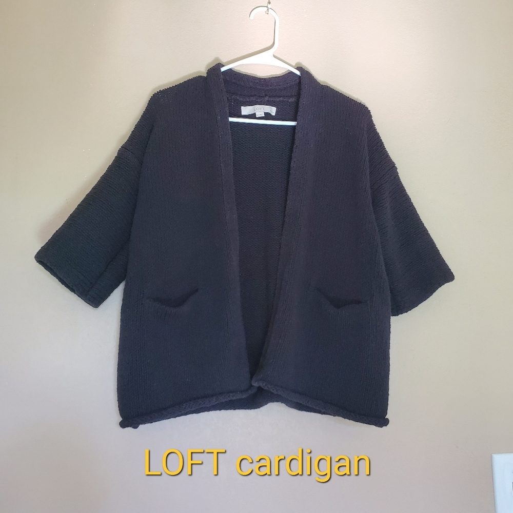 LOFT Black Women's Sweater Cardigan